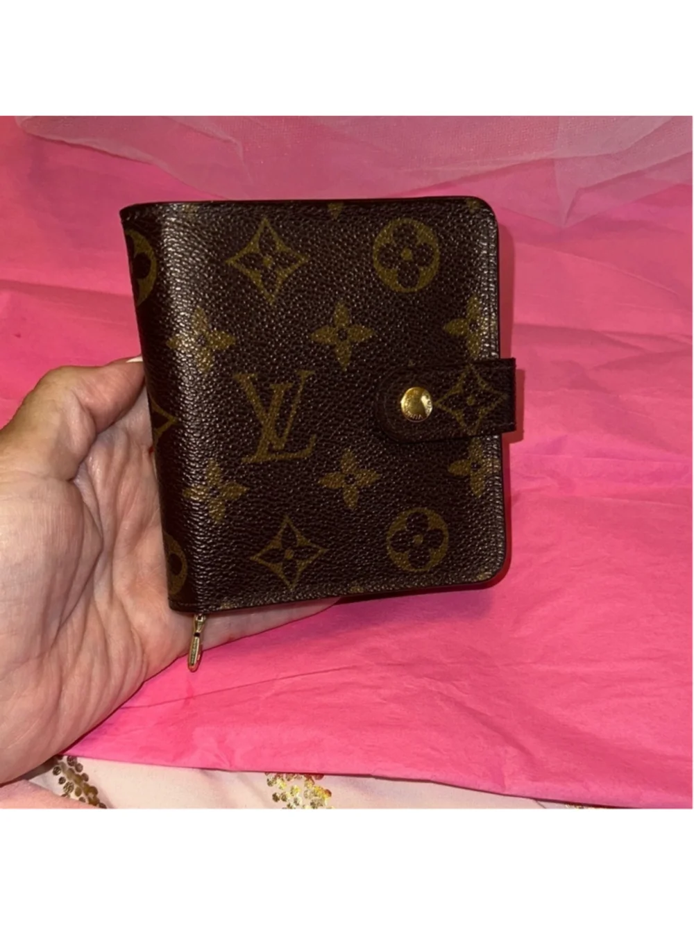 Louis Vuitton Brown and Gold Monogram Wallet